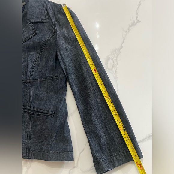 J.Jill Jacket and pants set  Blue 100% Cotton Denim Like size 14 great condition - Picture 8 of 14